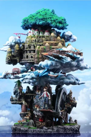 Sheeta & Pazu Castle in the Sky GK Statue Limited Edition – Black Ant x White Deer