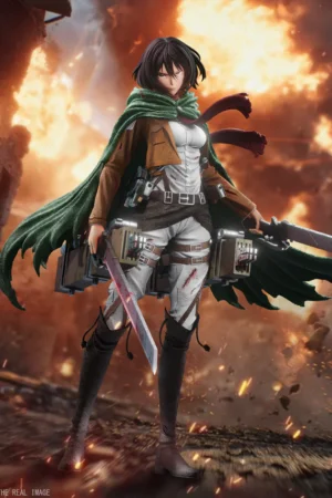 Alternative view of Mikasa Attack on Titan 1/6 Scale TOPGK Statue Limited Edition – BBSD Studio