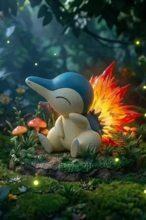 Alternative view of Slow-Burning Spark: Cyndaquil Pokémon - PocketPals Studio