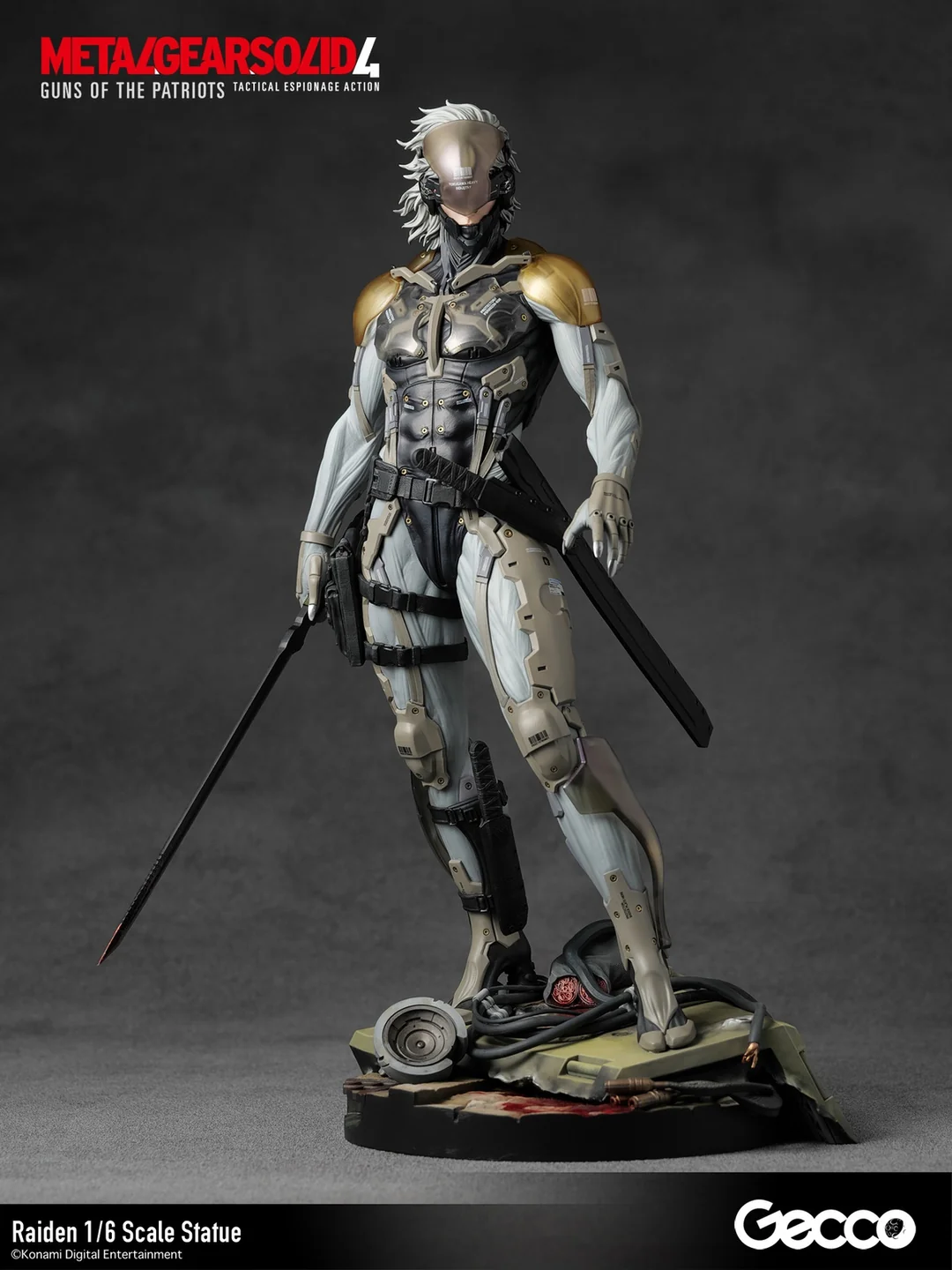METAL GEAR SOLID 4 GUNS OF THE PATRIOTS Raiden 1/6 Scale Statue (Licensed) - Gecco - Image 10