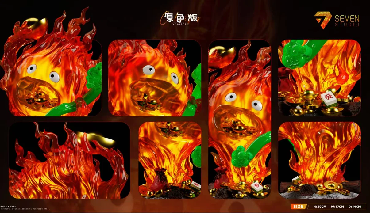 Seven Studio - Calcifer Lucky Wealth Howl's Moving Castle - Image 5