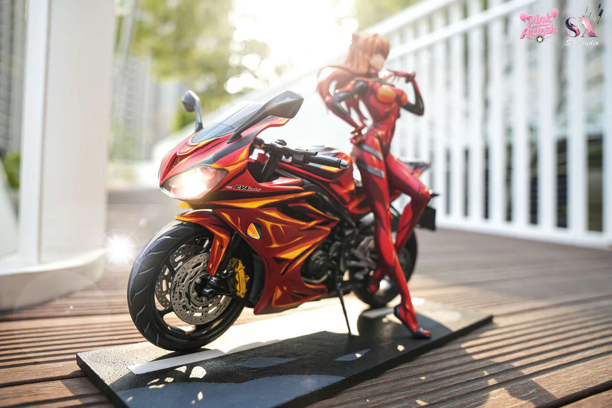 Neon Genesis Evangelion Asuka Langley Sohryu Motorcycle Girl Statue – Aetheria Studio × SX Studio