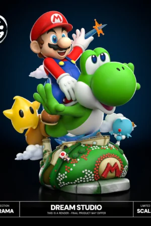 Alternative view of Mario & Yoshi 1/4 Scale Resin Statue – Super Mario Galaxy 2 | Dream Studio