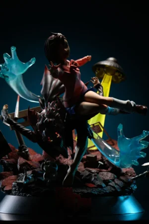 Alternative view of Momo Ayase & Okarun Dandadan 1/6 Scale LED Statue – Spellbook Studio