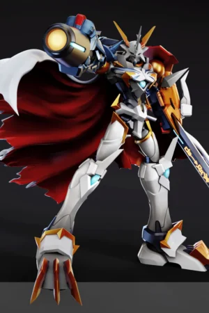 Alternative view of Omegamon Digimon Dual Version Statue  - MINE Studio