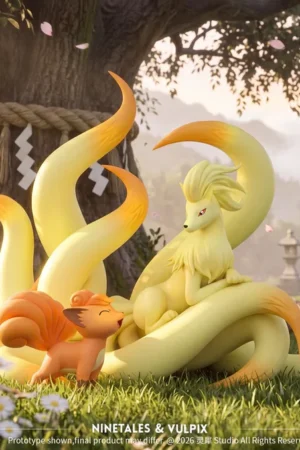 Alternative view of Ninetales Evolution Set Pokémon 1/20 Scale - Ling Xi Gong Fang Studio