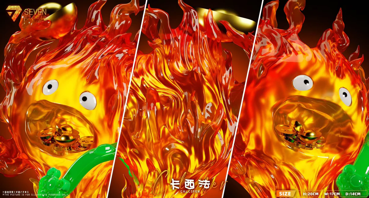 Seven Studio - Calcifer Lucky Wealth Howl's Moving Castle - Image 4