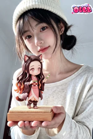 OLGG Studio - Zenitsu X Nezuko Cat costume Chibi Figure Demon Slayer