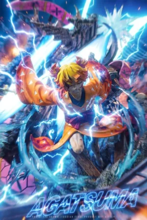 Alternative view of Entertainment District Arc #01 Zenitsu Agatsuma Demon Slayer - JIAO DIAN Studio