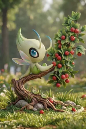 Alternative view of Celebi Pokémon 1/10 & 1/20 Scale TOPGK Statue (Limited 99)  –  PocketPals Studio