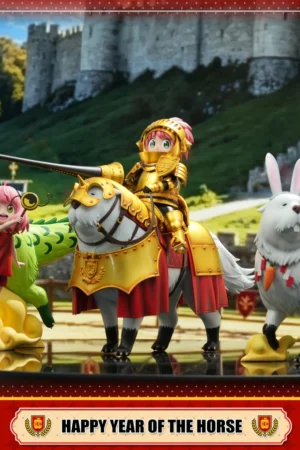 Alternative view of Anya Happy Year Of The Horse Spy x Family Resin Statue - WakuWaku Studio