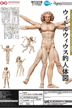 Alternative view of QuesQ - figma Vitruvian Man (The Table Museum)