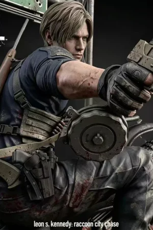 Leon S. Kennedy: Raccoon City Chase Resident Evil 1/4&1/6 Scale TOPGK Statue- RE Studio