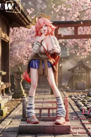 Alternative view of Yae Miko & Raiden Shogun Genshin Impact 1/6 Scale TOPGK Statue - Miwu Studio