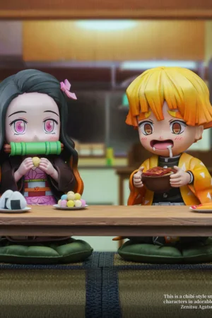 Upper Rank Studio – Tanjiro Kamado × Nezuko Kamado × Zenitsu Agatsuma × Inosuke Hashibira Resin Statue