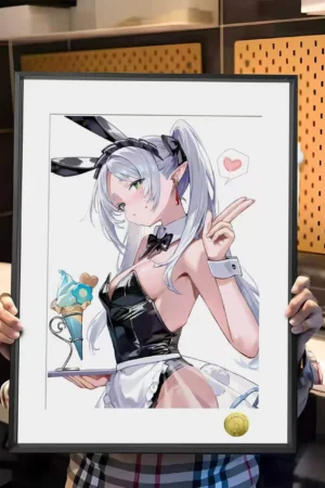 A3 & 4K Size Bunny Girl Bartender Frieren Decorative Painting | Frieren: Beyond Journey’s End | HuangGua Studio