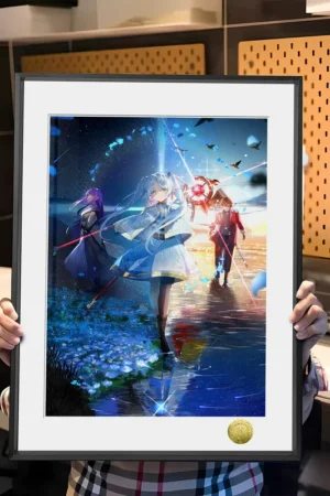 A3 & 4K Size Strongest Trio Decorative Painting – Frieren: Beyond Journey’s End – HuangGua Studio 🇬🇧 Full English Version -Enhanced