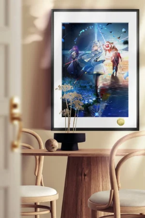 Alternative view of A3 & 4K Size Strongest Trio Decorative Painting – Frieren: Beyond Journey’s End – HuangGua Studio 🇬🇧 Full English Version -Enhanced