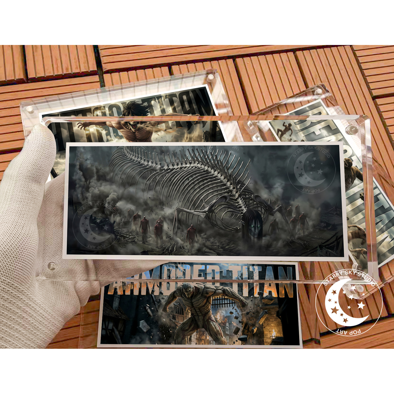 Attack on Titan – Nine Titans Mini Acrylic Brick Art Print | Xingkong Studio Limited Edition - Image 4