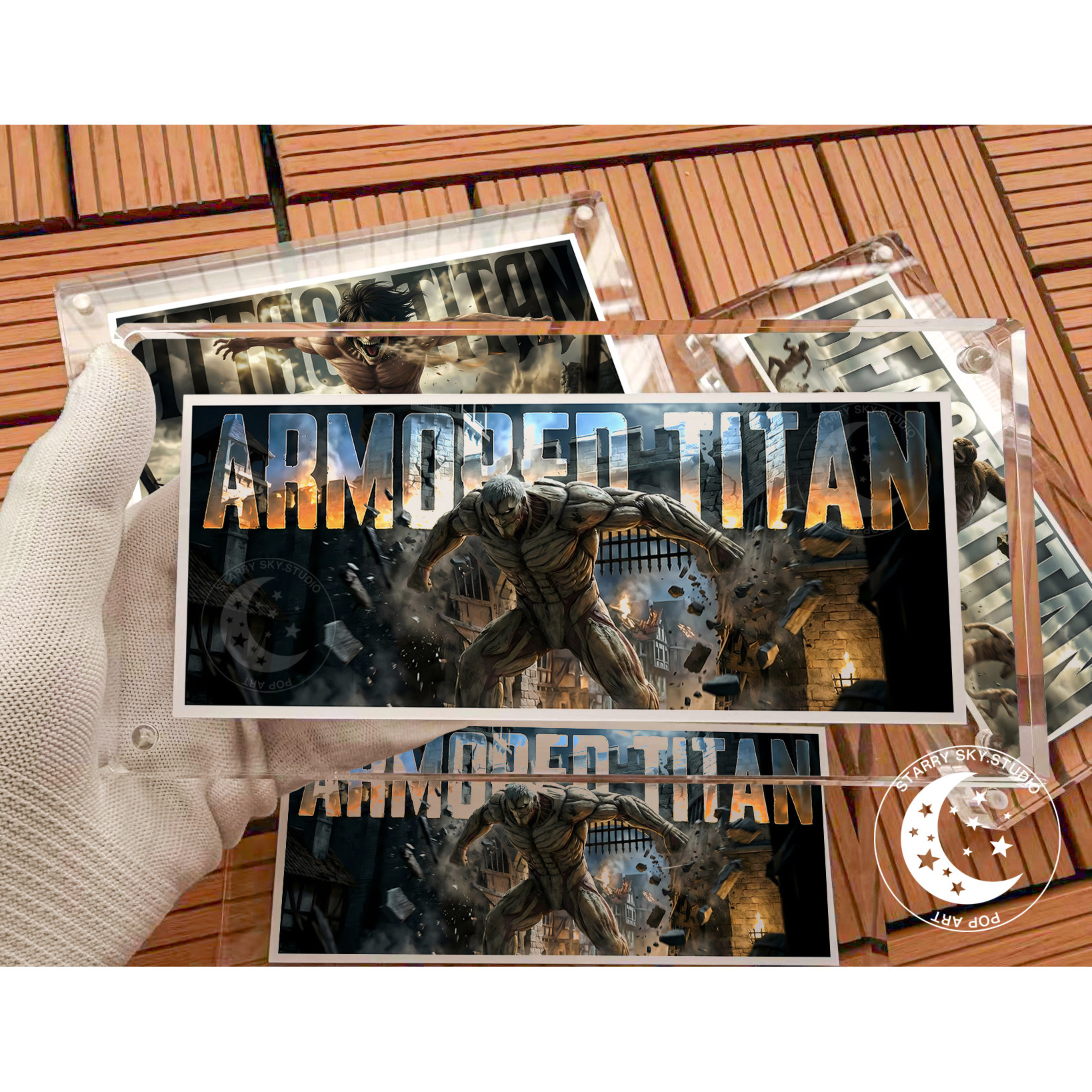 Attack on Titan – Nine Titans Mini Acrylic Brick Art Print | Xingkong Studio Limited Edition - Image 3