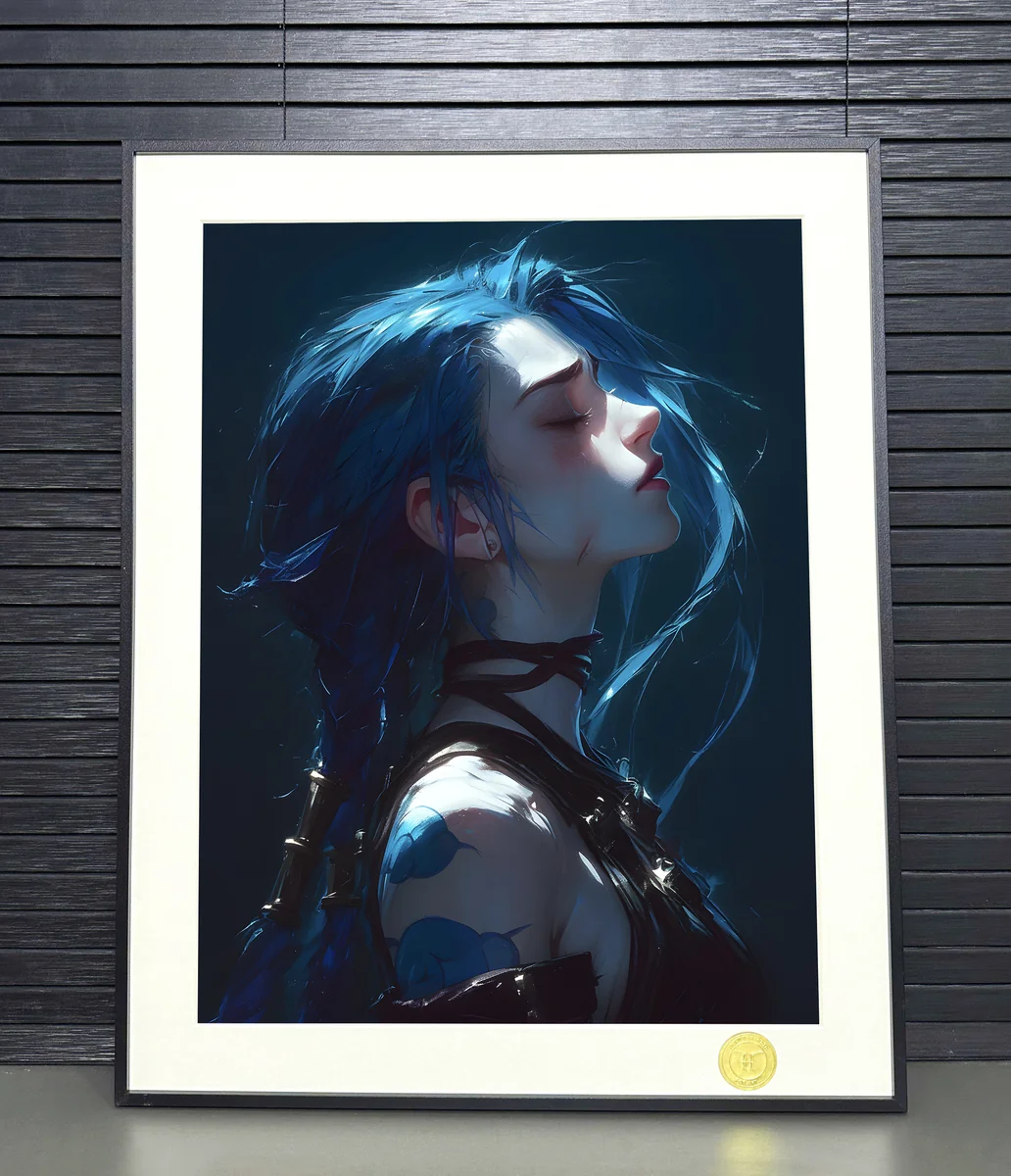 Battle-worn Jinx Decorative Painting – Arcane League of Legends Limited Edition Wall Art | TOPGK& H-TWO Studio - Image 4