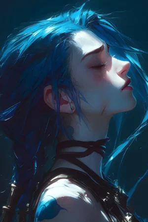 Alternative view of Battle-worn Jinx Decorative Painting – Arcane League of Legends Limited Edition Wall Art | TOPGK& H-TWO Studio