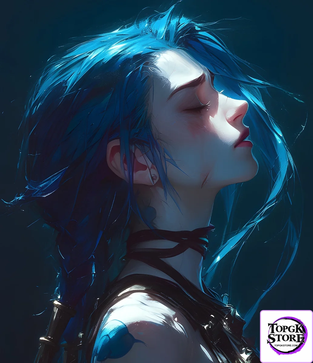 Battle-worn Jinx Decorative Painting – Arcane League of Legends Limited Edition Wall Art | TOPGK& H-TWO Studio - Image 2