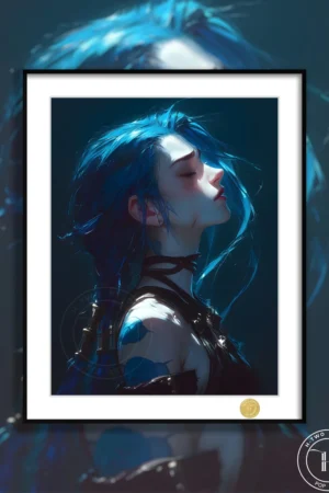 Battle-worn Jinx Decorative Painting – Arcane League of Legends Limited Edition Wall Art | TOPGK& H-TWO Studio