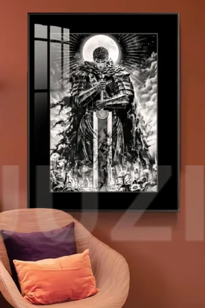 Alternative view of Berserk Guts Wall Art Print | Moonlit Sword Oath Limited Edition | JuZi Studio Framed Artwork