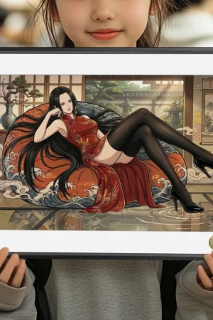 Boa Hancock Ukiyo-e Qipao Limited Decorative Painting — One Piece | HuangGua Studio × TOPGK