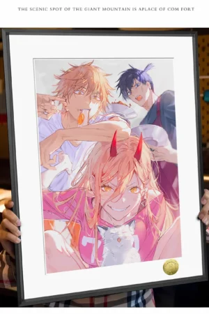 Chainsaw Man – Denji & Power & Aki – TOPGK Decorative Painting – HuangGua Studio