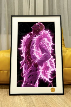 Alternative view of Doflamingo Neon Glow Limited Decorative Painting — One Piece | Xingkong Studio × TOPGK