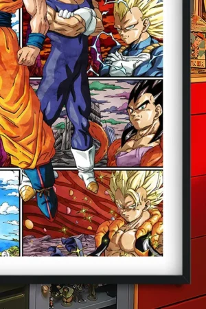 Alternative view of Dragon Ball – Son Goku & Vegeta Decorative Painting & Fridge Magnet | BLK Studio Framed Art Set