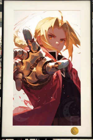 Edward Elric Cosmic Decorative Painting – Fullmetal Alchemist: Brotherhood Limited Edition Wall Art | Xingkong Studio