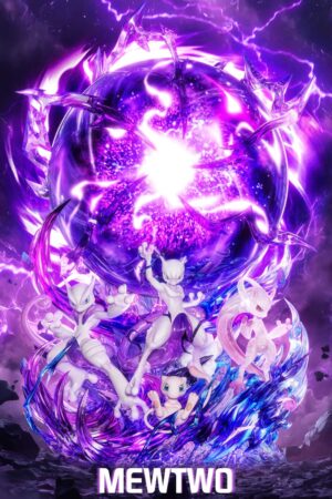 Mewtwo 1/4 Scale Resin Statue – Pokémon LED Display Collectible by Emo Studio