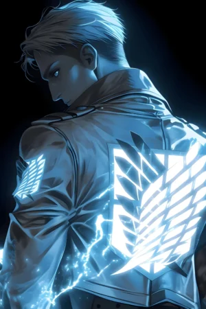 Alternative view of Erwin Smith Decorative Painting | Attack on Titan Anime Wall Art | H-TWO Studio 88pcs Limited