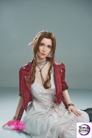 Alternative view of Game Lady 167cm Aerith Gainsborough Platinum Silicone Sex Doll -Final Fantasy VII