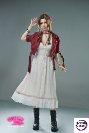 Game Lady 167cm Aerith Gainsborough Platinum Silicone Sex Doll -Final Fantasy VII