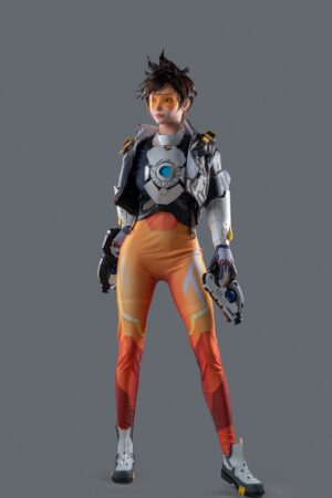Game Lady 167cm Tracer Platinum Silicone Sex Doll | Overwatch