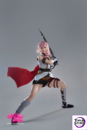 Game Lady 171cm G-Cup Lightning Silicone Sex Doll – Final Fantasy XIII Character Collectible