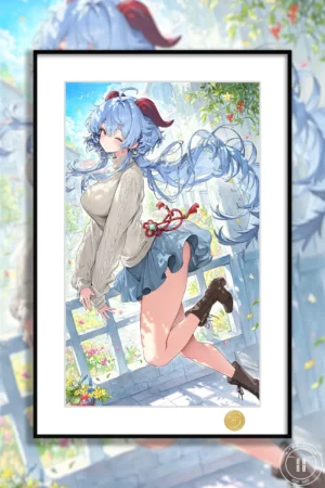 Genshin Impact” Ganyu Spring Casual Edition Limited Framed Artwork H-TWO Studio & TOPGK