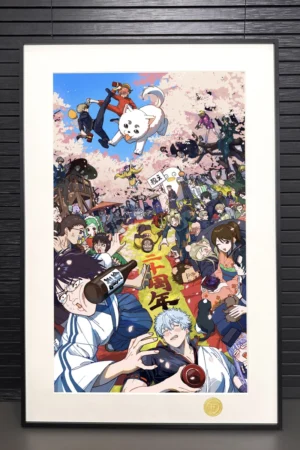 Gintama 20th Anniversary Art Print | 60×40cm Limited Edition Wall Art | H-TWO Studio 88pcs