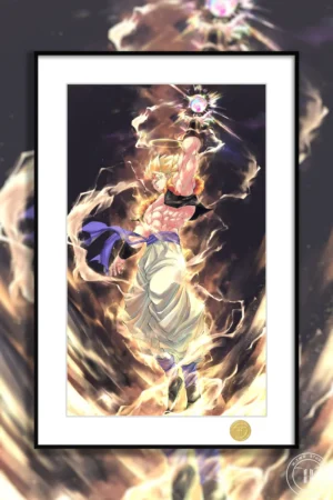 Gogeta Decorative Painting | Dragon Ball Anime Wall Art “Angel Born in Hell” | H-TWO Studio 88pcs Limited