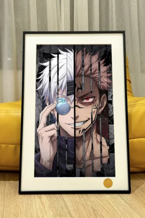 Alternative view of Gojo Satoru & Ryomen Sukuna Limited Decorative Painting — Jujutsu Kaisen | Xingkong Studio × TOPGK