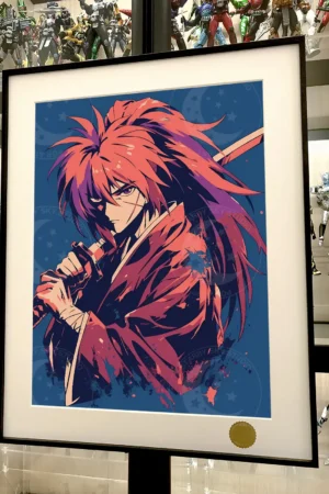 Graffiti Style Himura Kenshin Decorative Painting | Rurouni Kenshin Anime Wall Art | Xingkong Studio Limited 66pcs