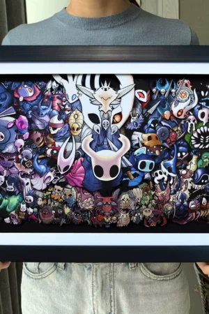 Alternative view of Hollow Knight Multiple Characters 3D Decorative Painting | KALA HOME Studio