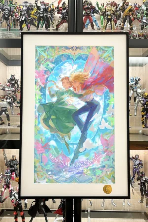 Alternative view of Howl’s Moving Castle Stained Glass Art Print | Limited Edition 61×40cm Wall Art | Xingkong Studio