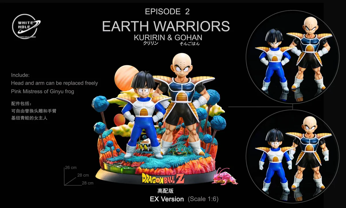 White Hole Studio – Namek Series: Son Gohan & Krillin (Dragon Ball) 1/6 Statue - Image 7