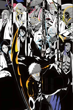 Alternative view of Ichigo Kurosaki & Gotei 13 Decorative Painting – BLEACH Limited Edition Wall Art | H-TWO Studio