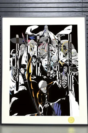 Ichigo Kurosaki & Gotei 13 Decorative Painting – BLEACH Limited Edition Wall Art | H-TWO Studio